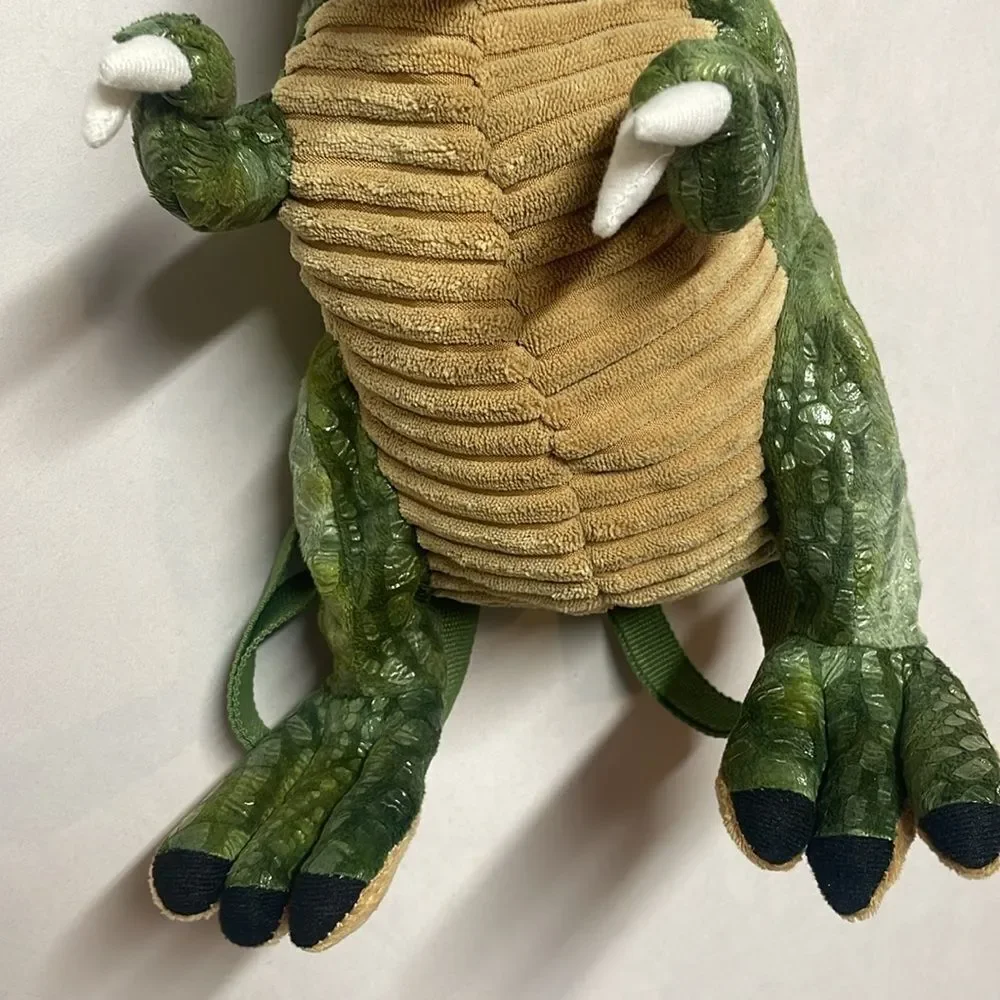 Dinosaur T-Rex Plush Backpack Adjustable Straps Zip Close